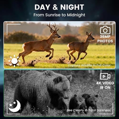 Night Vision Goggles, 4K Night Vision Binoculars for Adults with 5000mAh Battery, 3 HD Screen & 32GB Card for Hunting, Wildlife Observation, Security