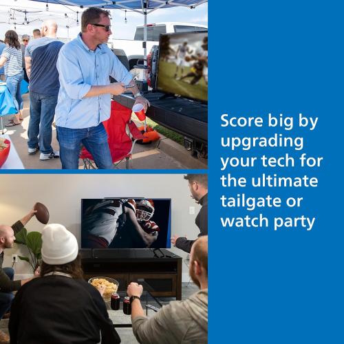 Philips Hover Amplified HD Digital TV Antenna, Long Range Smart TV Antenna, Easy Mount on Top of TV Design, Supports 4K 1080P HD VHF UHF, Signal Booster, Coax HDTV Cable/AC Adapter, SDV7219N/27