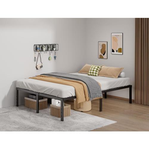 Metal Bed Frame Full Size - 16 Inch Heavy-Duty Full Platform Bed Frame No Box Spring Needed, Easy Assembly, Noise-Free, Sturdy Mattress Foundation, Underbed Storage Space