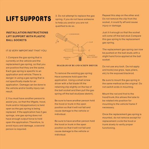 2pcs 20.47 in Rear Back LIFTGATE Lift Support Replacement for Lexus Rx330 Rx350 Rx400H 2004 2005 2006 2007 2008 2009 04 05 06 07 08 09 SG229047 PN 689600E021 Gas Struts Shock Spring Prop Rod Damper