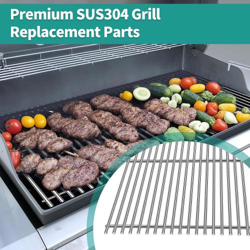7620 Porcelain Flavorizer Bars 7524 Stainless Steel Grill Grates for Weber Genesis E310 E320 E330 S310 S320 S330 EP-310 with 7622 Heat Deflector Grill Replacement Parts for Weber 300 Series