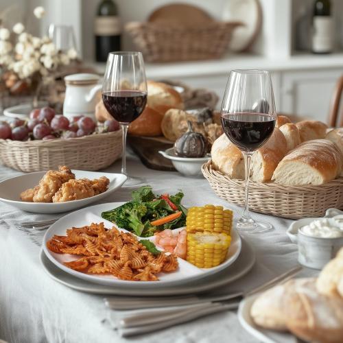 Sweese Porcelain Division Dinner Plates Set of 2, 9 Inch Divided Plates for Adults, Balanced Meal Building - White