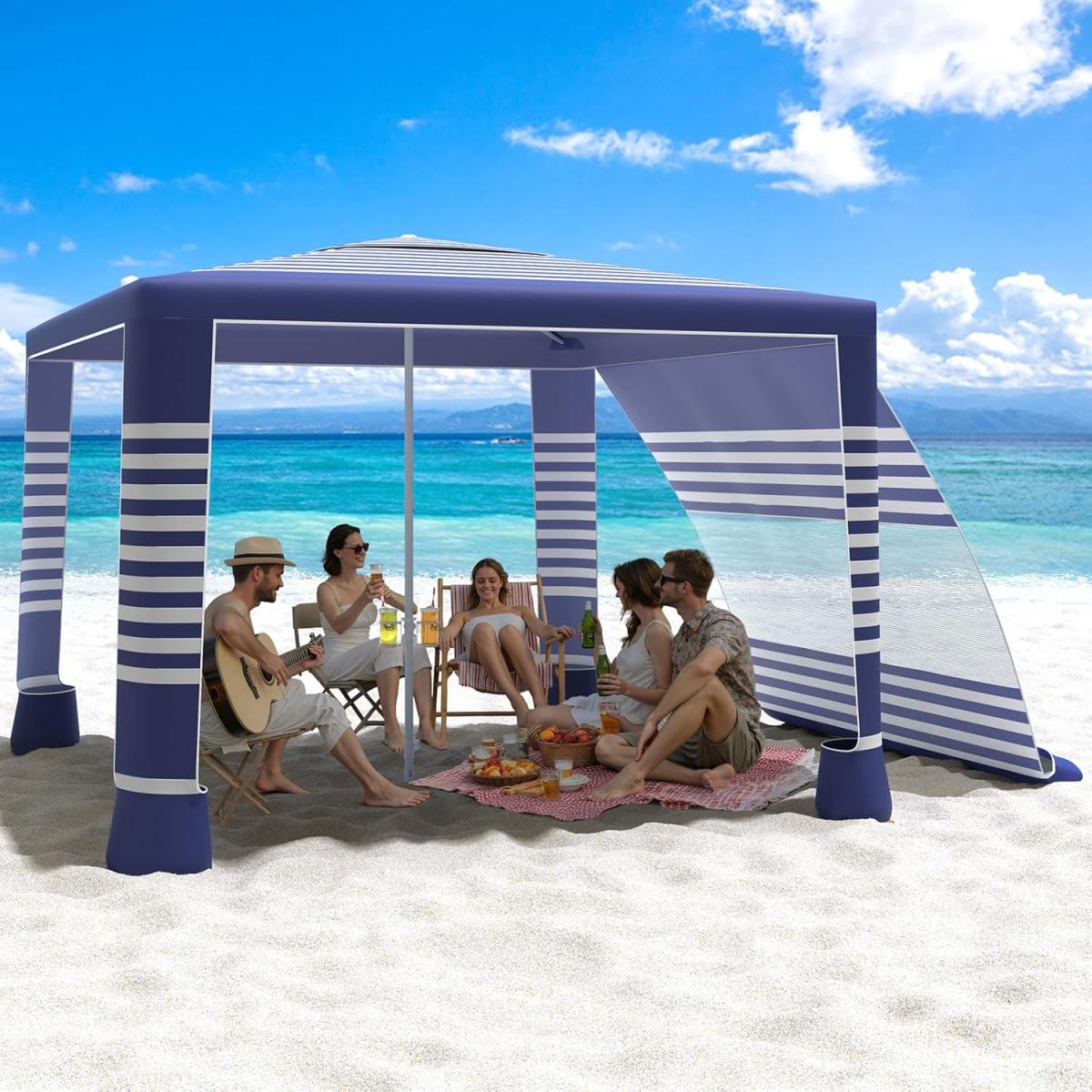 Beaches［カセット］ Commouds Portable UPF 50+ Beach Canopy [Navy]