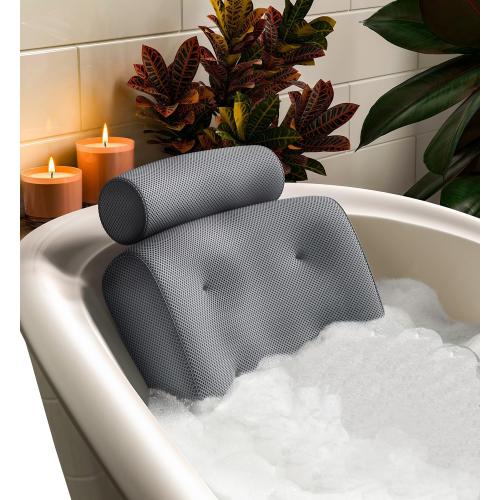 Everlasting Comfort Luxury Bath Pillow - Head, Neck, Back Soft Cushion for Bathtub, Spa & Relaxation