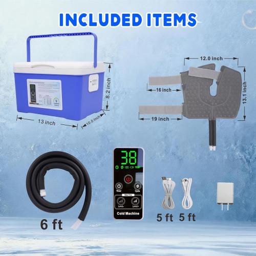 Cold Therapy Machine, Built-in 3000mAh Battery, Cold Therapy for Knee Replacement, Ice Machine for Knee After Surgery, Cryotherapy Systems Suitable for Home use,