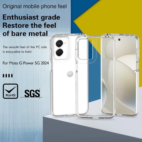 BAISRKE Case for Moto G Power 5G 2024,Heavy Duty Shock Absorption Protective Designed Phone Cover for Motorola Moto G Power 5G(2024) - Crystal Clear