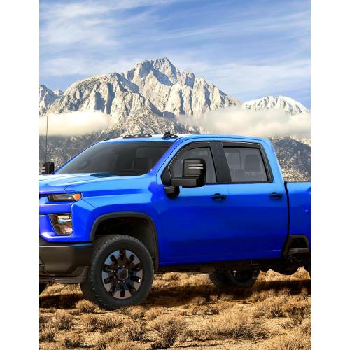 in-Channel Window Rain Guards Fit for Truck Chevy Silverado/GMC Sierra 1500 2019-2025 Crew Cab Extra Durable Window Deflectors Vent Visors Shades Exterior Car Accessories Visors Rain Guards