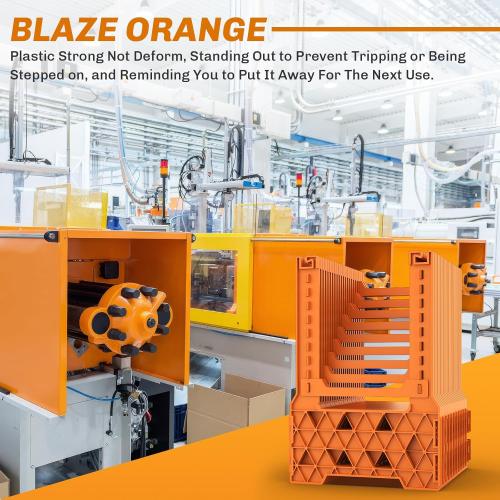 WELLUCK RV Sewer Hose Support 10FT, Blaze Orange RV Sewer Support with Adjustable Height Design, Secure Rubber Band and Carry Strap, Quick Setup and Collapse for Campers Travel Trailers and Motorhome