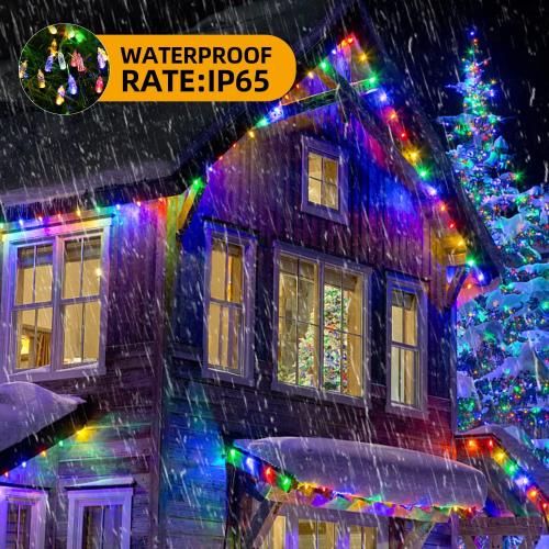 Christmas Lights 33ft 100 LED Battery String Lights with Timer Memory Function USB or Battery Powered Waterproof String Lights for Indoor Outdoor Decoration