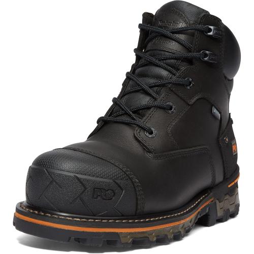 Size 8.5 Color Black Timberland PRO Men's 6 Inch Boondock Comp Toe WP Ins Industrial Work Boot