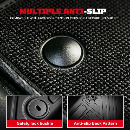Dual-Layer TPE Floor Mats Set for Honda CR-V 2026 2025 2024 2023, All Weather TPE Custom Fit Floor Liners & Cargo Liner & Backrest Mats (Include Gasoline & Hybrid & e:FCEV)