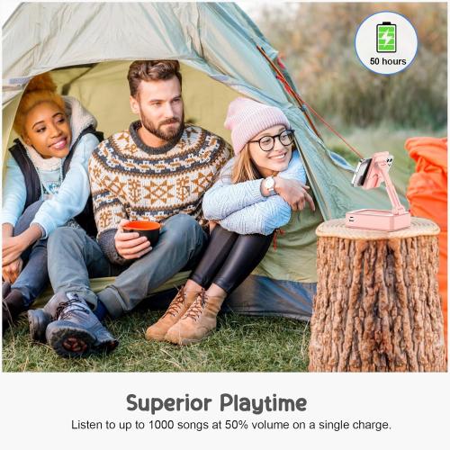 TechGlow Gifts for Men Women Foldable Cellphone Stand with Charging Function Birthday Gift Idea for Mom Dad Cool Gadget Tech Gifts-Pink