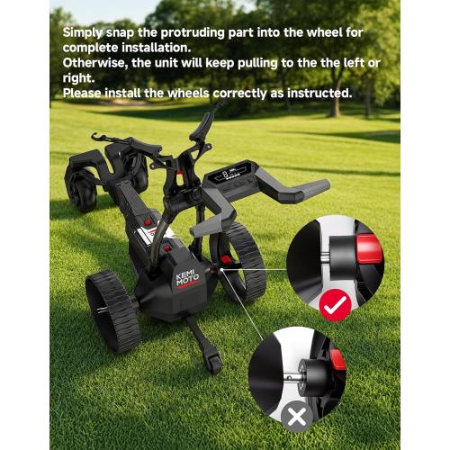 KEMIMOTO ApexR Electric Golf Cart with Power Assist Mode, 36 Hole Battery