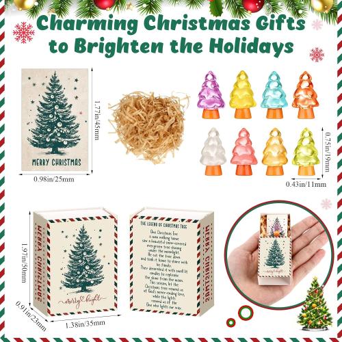 12 Sets Emotional Support Appreciation Gift Bulk for Employee Christmas Tree Positive Resin Team Building Small Thank You Gifts for Staff Coworkers Christmas Appreciation Day
