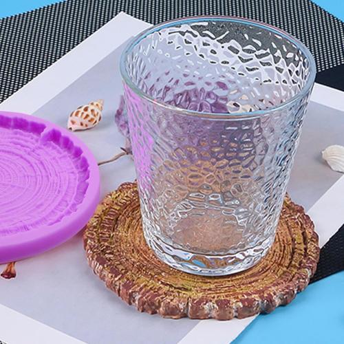 Wood Grain Tree Bark Silicone Mold Tree Bark Texture Fondant Impression Mat | 2-Piece Tree Stumps Fondant Molds for Cake Decoration Chocolate Cupcake Topper Sugar Craft Candy Polymer Clay Gum Paste