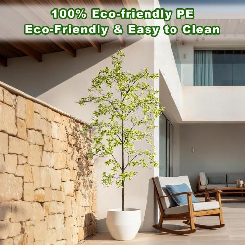 Bailikang 8FT Artificial Black Olive Tree Artificial Olive Plants, Tall Faux Olive Tree Faux Silk Plant Fake Plant Ultra-Realistic Silk Leaves & Natural Trunk Indoor Outdoor Use