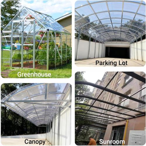 Clear Polycarbonate Roofing Sheet, Acrylic Plastic Sheet Pergola Roofing Canopy Cover Outdoor Awning Shelter for Greenhouse Shed Carport (4x26.2ft(1.2x8m))