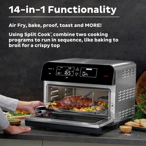 Instant Pot Omni Pro 19QT/18L Toaster Oven Air Fryer, 14-in-1, Crisp, Broil, Bake, Roast, Rotisserie, Toast, Slow Cook, Proof, Split Cook, Temp Probe, Convection, from the Makers of Instant Pot, Black