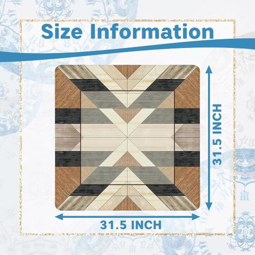 Boho Western Aztec Mahjong Mat for Table 31.5 X 31.5 in, Mahjong Gifts for Women, Country Southwest Western Cowboy Anti-Slip Cover Tablecloth for Poker Board Card Tile Game