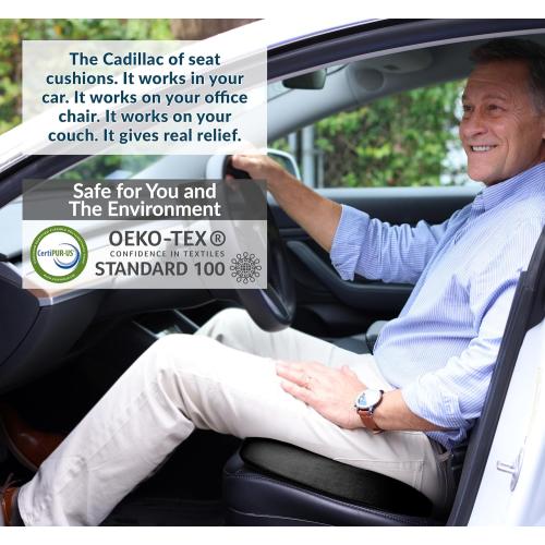 ComfiLife Premium Gel & Memory Foam Seat Cushion – Doctor Recommended Office Chair Cushion, Car Seat Cushion – Chair Cushions for Back & Sciatica Pain Relief – Seat Cushions for Office & Desk (Black)