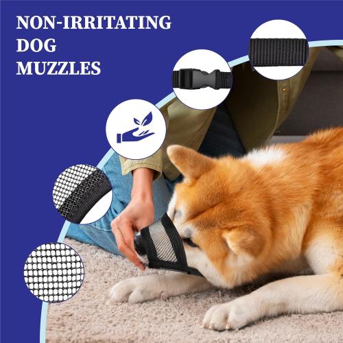 Evollax Dog Muzzle for Small Dogs – Soft Air Mesh Muzzle for Small Dog | Perfect for Barking and Biting Prevention