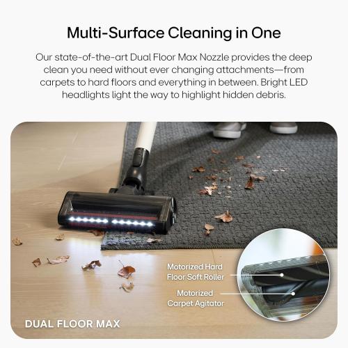 LG CordZero A931 - Cordless Stick Vacuum Cleaner with Auto-Empty Base, 60 Minute Runtime, Rechargeable Battery, Dual Floor Max Nozzle, Lightweight, Powerful Cleaning for Carpet, Hardwood, Pet Hair