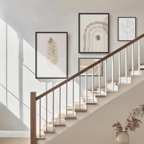 Picrit 27x40 Poster Frame, Black Engineered Wood Picture Frame for Horizontal or Vertical Wall Mounting and Displaying Artwork Photos, 1 Pack