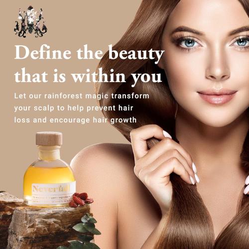 Neverfall (50ml) | Revitalizing Scalp Oil With Green Tea and Argan Oil for Hair Regrowth | Pre-Shampoo Haircare to Help Reduce Hair Loss and Promote Hair Growth for Women and Men