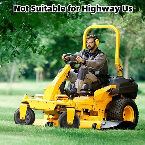 13x5.00-6 Flat Free Lawn Mower Tire and Wheel, 13x5x6 Solid Front Tires for Zero Turn Mower, 500Lbs Load, 3/4, 5/8 and 1/2 Bearings, 4.33-6.73 Hub Spacers, 2Pack Black, TRK-TIR-1356FFBK