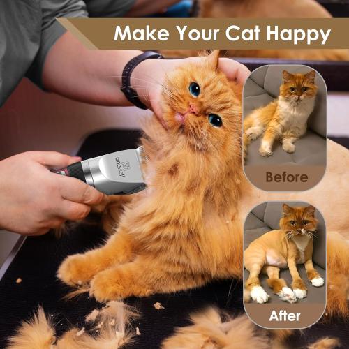 oneisall C6 Cat Clippers for Grooming, Low Noise Cat Grooming Kit, Cordless Dog Clippers Hair Trimmer, Red