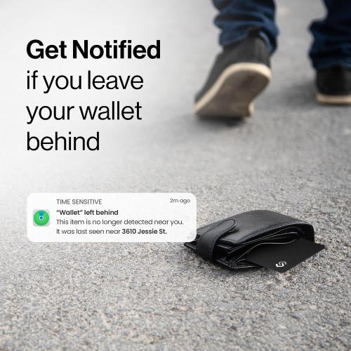 SPOTMINDERS Apple MFi Certified Wallet Tracker PRO Works with Apple Find My IP68 Rechargeable Tracking Card for Wallet Luggage Passport 0.07in Slim Credit Card Design Item Finder