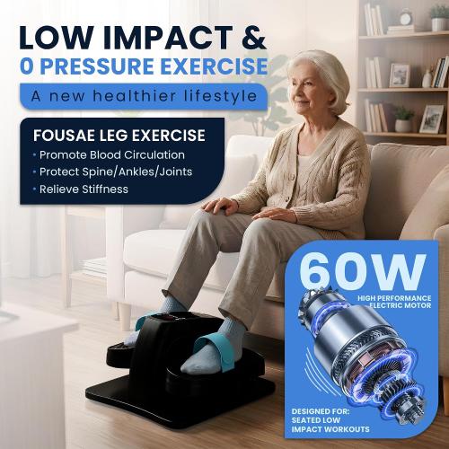 Under Desk Elliptical Machine – Electric Seated Pedal Exerciser for Seniors & Adults, Quiet Ellipse Leg Exerciser with 12-Speed Corded Electric Control, Remote, LCD Foot Pedals for Home Office Workout