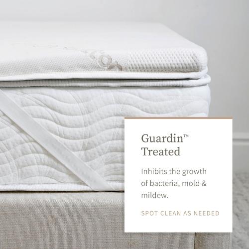 Saatva Graphite Memory Foam Mattress Topper | 3 Memory Foam Layer, Enhanced Comfort and Cooling, Queen