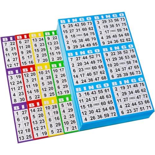 SEETOOOGAMES Bingo Paper Cards Bulk- 6 card-100 Books of 5 Sheets for Large Groups