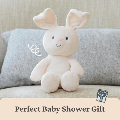 GUND Baby Peek-a-Boo Flora Bunny Plush, Bunny Rabbit Stuffed Animal, Baby Toy for Ages 0 and Up, Cream, 7 (Batteries Not Required)