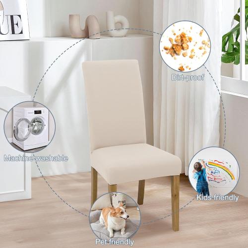BIETYONE Chair Covers,Dining Room Chair Covers Set of 2,Stretch Kitchen Chair Cover,Washable Dining Chair Cover,Parsons Chair Slipcovers Protective,for Home,Restaurant,Banquet