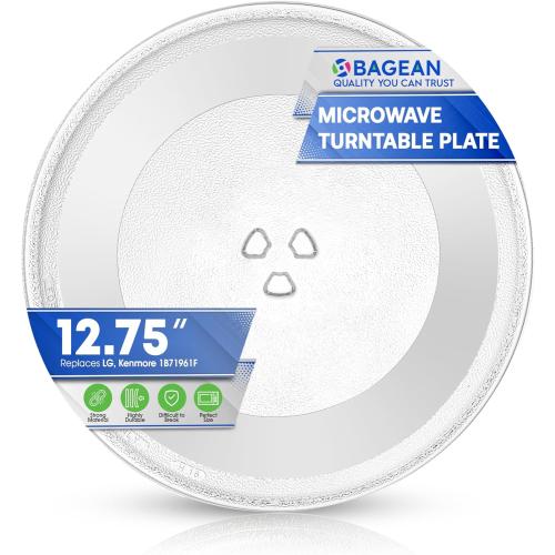 Microwave Plate Replacement 12 3/4 Fits 1B71961F LG and Kenmore Microwave Glass Plate - Exactly Replaces Rotating Microwave Turntable Plate - Oven Spinning Dish Tray For Better Reheating and Cooking
