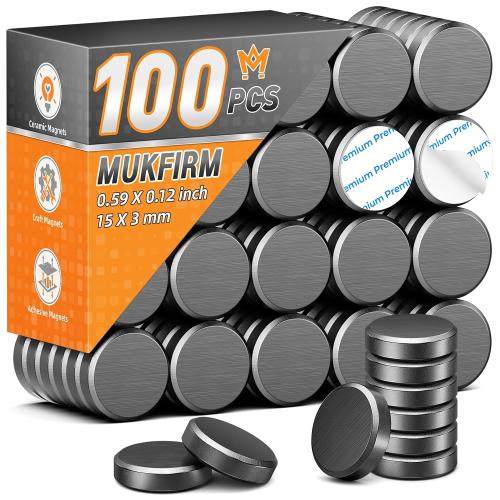 100 Pack Ceramic Magnets for Crafts, 15X3mm
