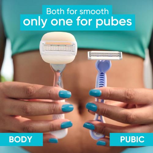 Gillette Venus Women's Disposable Razors for Pubic Hair and Skin, Bikini Razors for Women, 6ct