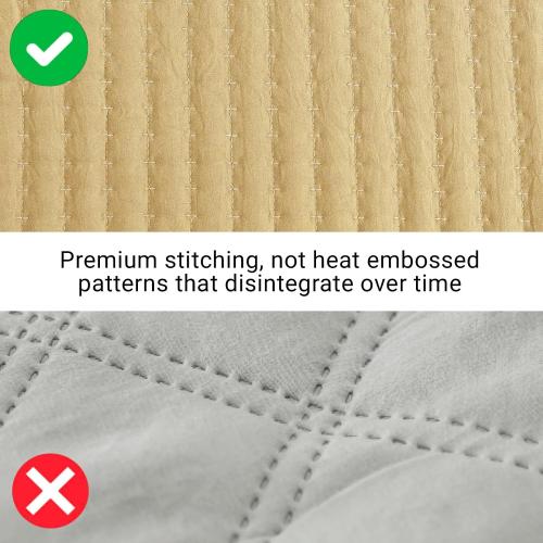 WRENSONGE Twin Quilt-Lightweight Bedspreads Yellow Twin Quilt Bedding Set