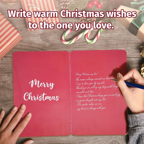 Wooden Christmas Greeting Card, Handmade Merry Christmas Card 2025, Festive Laser Cut Wood Art for Home and Tree Decor, Unique Holiday Gift for Friends and Family (Style 1)