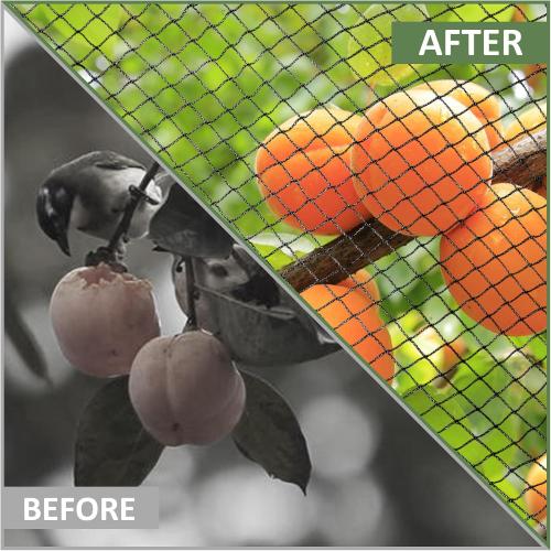 Heavy Duty Garden Netting with 5/8 Mesh, 50x50 Ft Extra Strong Woven Poultry Netting Plant Protection Netting for Fruit Trees, Vegetables & Flowers, Animal Fencing Against Birds, Deer, Poultry