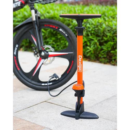 Daxiga Bike Floor Pump with Gauge, 160 PSI High Pressure, Presta & Schrader Compatible Bicycle Pump for Road Bike, MTB & Sports Balls