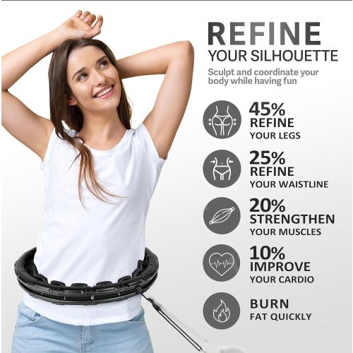 Experience Fitness Excellence with Our Infinity Hoop Plus Size – Weighted Hula Hoop for Weight Loss – Hula Hoop Exercise Ring with ABS and Quality Wheels – for All The Sizes and Levels