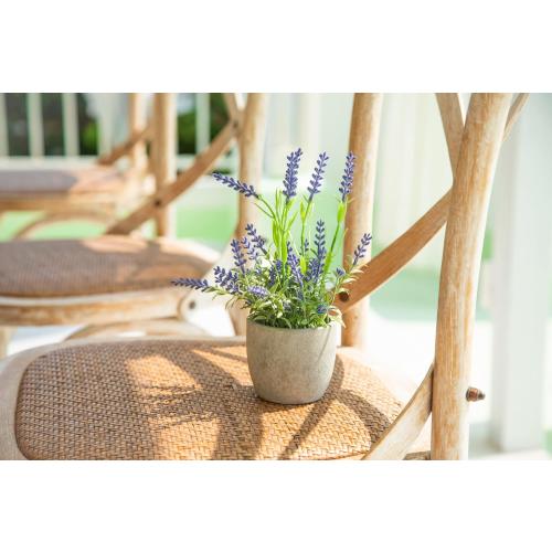 Velener Artificial Lavender Flowers(Pink/White/Purple), Small Fake Lavender Plants Pot Set of 3 - Faux Lavender Flowers for Farmhouse/Home