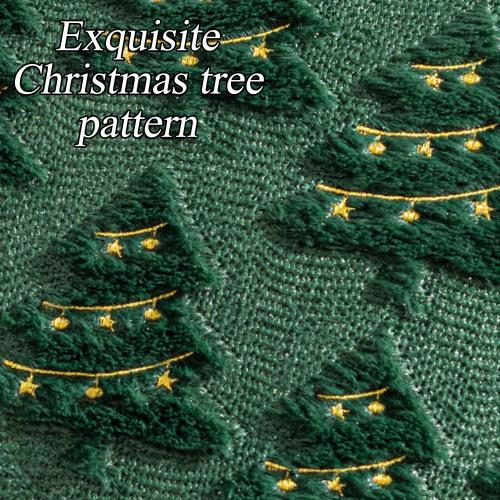 4 Pcs Christmas Throw Pillow Covers 18x18, Soft Faux Fur Pillow Cases Holiday Decorations, Fluffy Plush Accent Couch Cushion Case for Festivals Winter Sofa Living Room Home Decor(Green Tree)