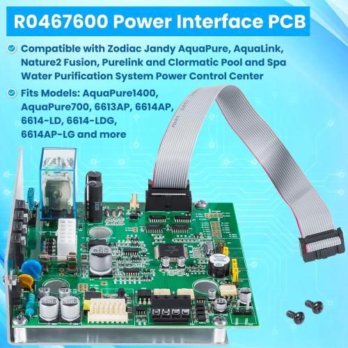 R0467600 PCB Power Interface Replacement for Zodiac Jandy AquaPure AquaLink Nature2 Fusion Purelink Clormatic Pool Spa Water Purification System Power Control Center Printed Circuit Board Assembly