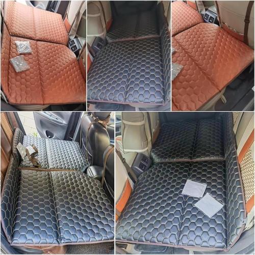 Car Bed Mattress，Car Mattress， Car Rear Sleeping Mat,Back Seat Extender for Sleeping,Travel Car Camping Mattress,Fits in The Back Seat of Most Cars(Orange,C)