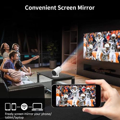 Vikye 5G WiFi6 MiniProjector with 1080P Resolution, Auto Focus, and WiFi6 Technology for PC (US Plug)