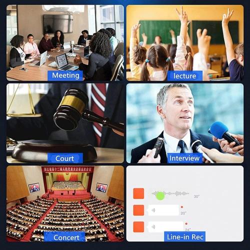 Digital Voice Recorder 8GB, USB Voice Activated Dictaphone, MP3 Player, Audio Recording Device, Built-in Microphone and Speaker for Lectures, Meetings *MISSING accessories *